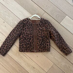 Blank NYC Brown Leopard-Print Puffer Jacket